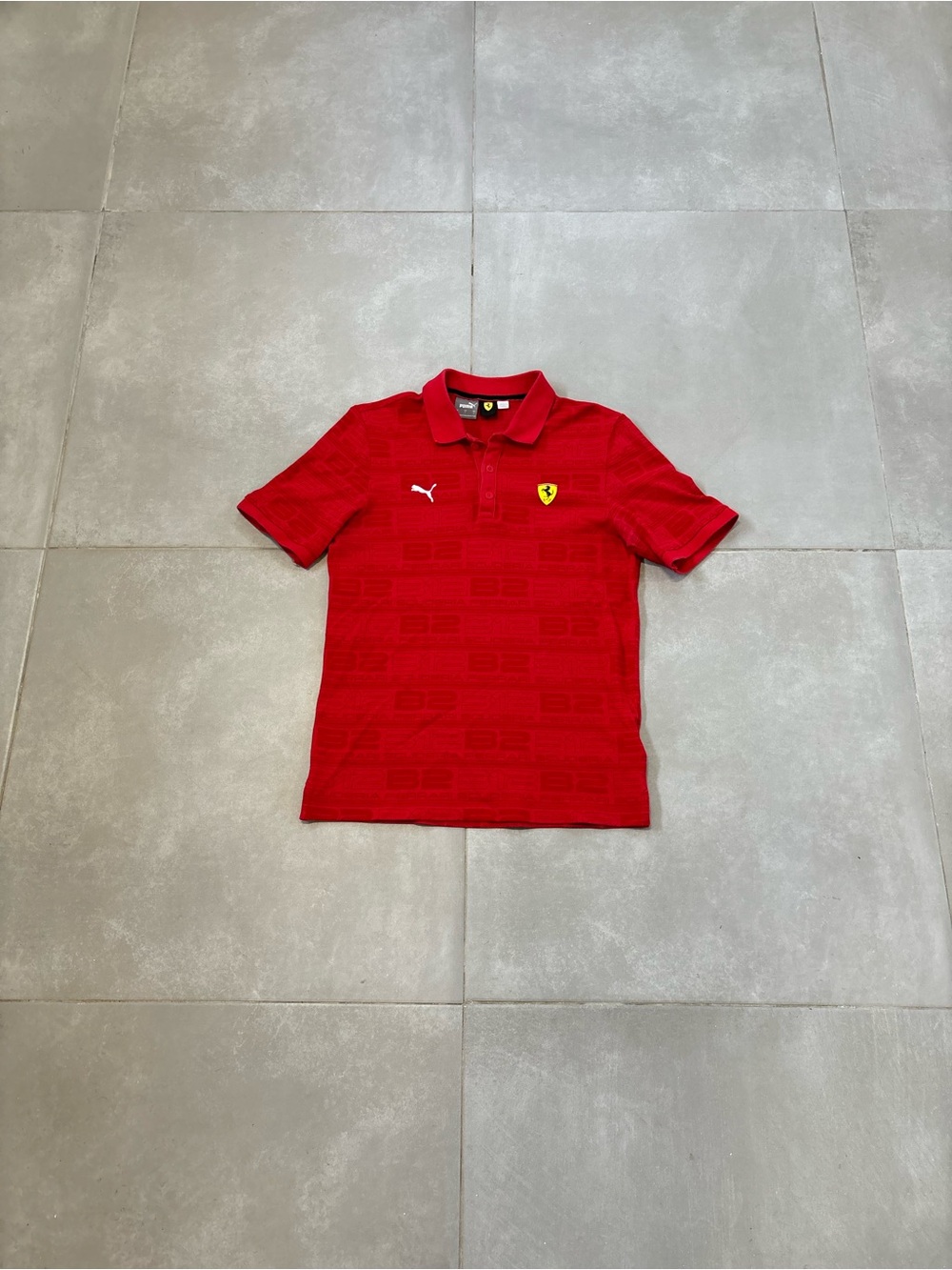 Puma Red Polo with Ferrari Shield